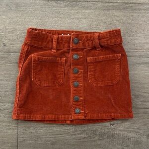 Cat & Jack Rust Corduroy Skirt with Buttons